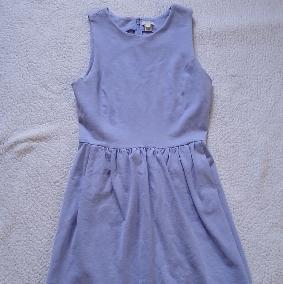 J. Crew Periwinkle Blue Sleeveless Knee Length Dress with Pockets Womens Small - Picture 1 of 12
